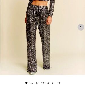 Ny&Co Black Sequin Pants